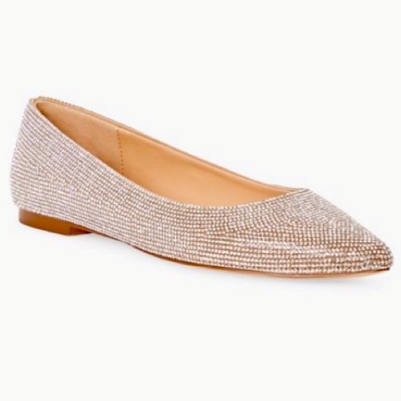 JustFab Shoes - NEW WW Rhinestone Ballet Flats Size 9 Wide
